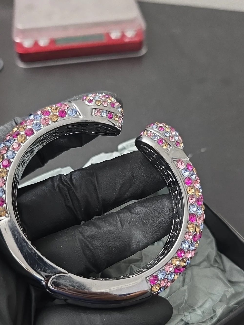 Watch Video / BaubleBar Multicolor Crystal Cuff Bracelet